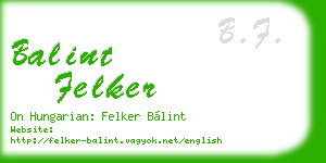 balint felker business card